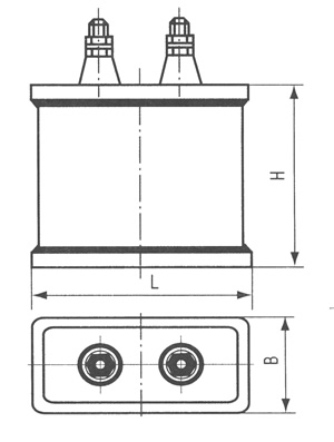 CBBM型激光、脈沖、儲(chǔ)能電容器尺寸圖