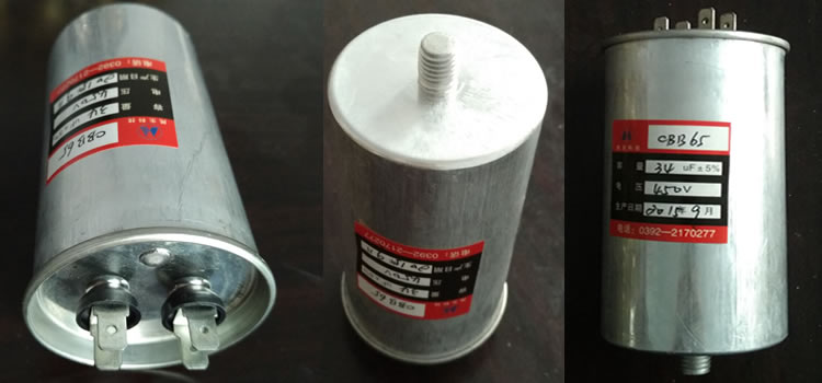 CBB65型金屬化聚丙烯薄膜介質(zhì)電容器實物圖